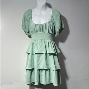 Dry Goods Originality Mint Tiered Dress